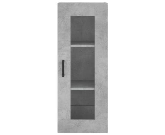 Dulap înalt, gri beton, 34,5x34x180 cm, lemn prelucrat, 6 image