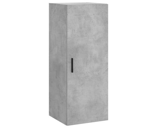 Dulap înalt, gri beton, 34,5x34x180 cm, lemn prelucrat, 5 image