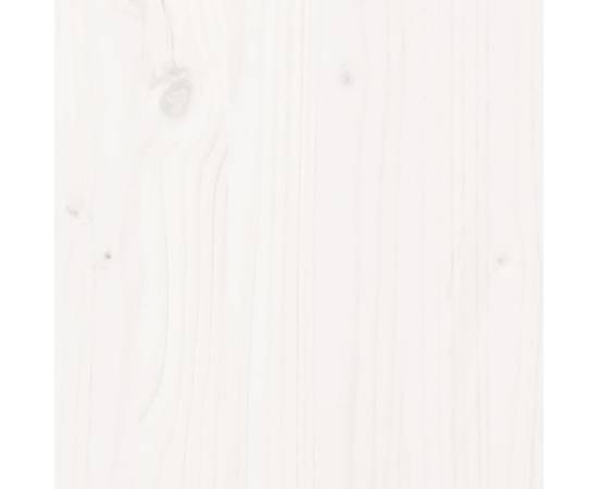 Strat înălțat de grădină, alb, 101x50x57 cm, lemn masiv de pin, 8 image