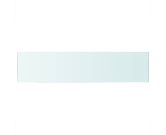Rafturi, 2 buc., 110 x 25 cm, panouri sticlă transparentă, 3 image