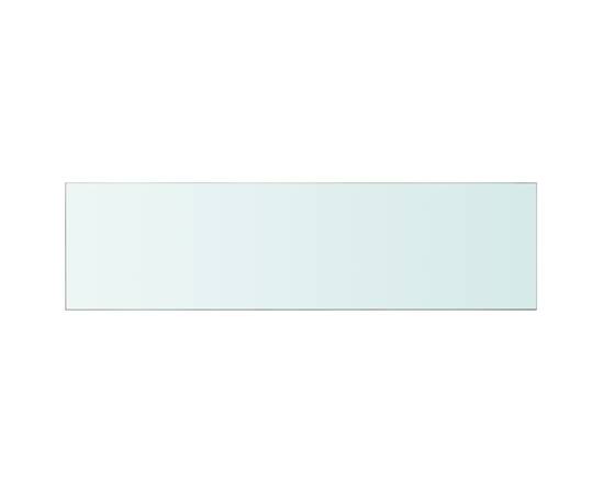 Rafturi, 2 buc., 110 x 30 cm, panouri sticlă transparentă, 3 image