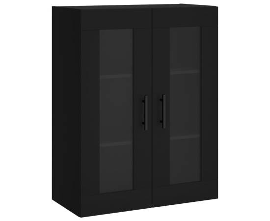 Dulap înalt, negru, 69,5x34x180 cm, lemn compozit, 5 image