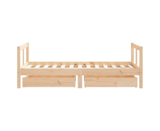 Cadru de pat copii cu sertare, 80x160 cm, lemn masiv pin, 6 image