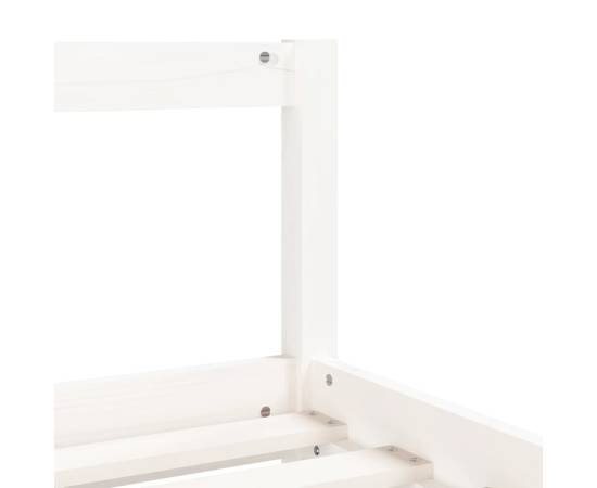 Cadru de pat cu sertare de copii, alb, 90x200 cm lemn masiv pin, 8 image