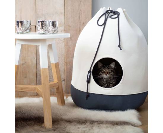District70 pat/geantă pentru pisici „casa”, gri închis, 9 image