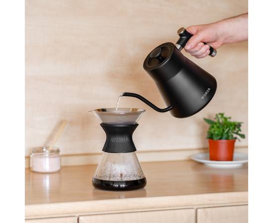 Fierbator electric ecg forza 8000 pour over nero, 1200 w, 1 litru, otel, 11 image