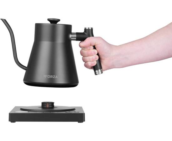 Fierbator electric ecg forza 8000 pour over nero, 1200 w, 1 litru, otel, 10 image