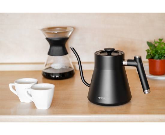 Fierbator electric ecg forza 8000 pour over nero, 1200 w, 1 litru, otel, 12 image