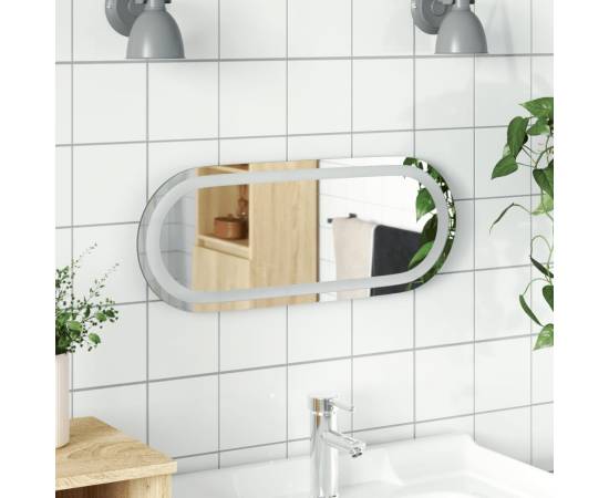 Oglindă de baie cu led, 50x20 cm, ovală