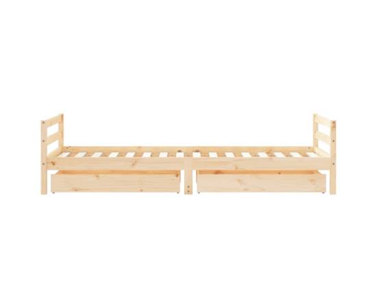 Cadru de pat cu sertare de copii, 90x200 cm, lemn masiv pin, 6 image