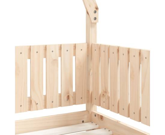 Cadru de pat pentru copii, 70x140 cm, lemn masiv de pin, 7 image