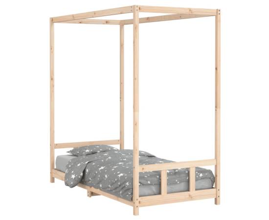 Cadru de pat pentru copii, 90x190 cm, lemn masiv de pin, 2 image
