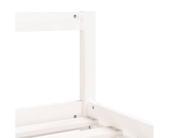 Cadru pat copii cu sertare, alb, 80x200 cm, lemn masiv de pin, 8 image