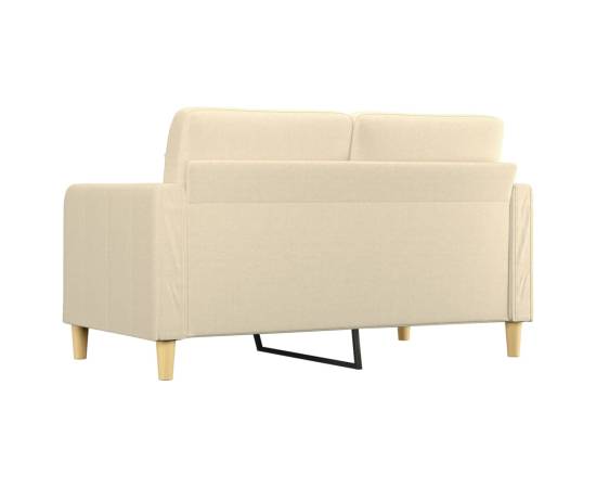 Canapea cu 2 locuri, crem, 140 cm, material textil, 5 image