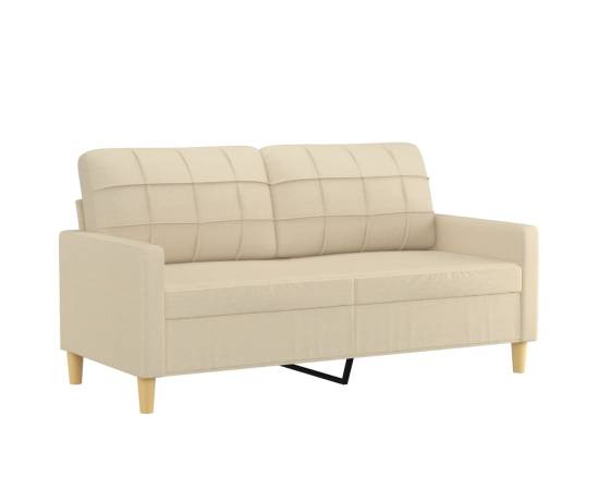 Canapea cu 2 locuri, crem, 140 cm, material textil, 2 image