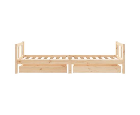 Cadru de pat cu sertare de copii, 90x200 cm, lemn masiv pin, 6 image