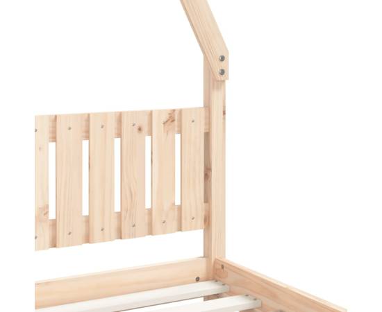 Cadru de pat pentru copii, 80x160 cm, lemn masiv de pin, 7 image