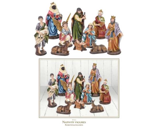 Ambiance set figurine decorative de crăciun nașterea domnului, 10 buc., 2 image