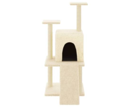 Ansamblu de pisici cu stâlpi din funie de sisal, crem, 110 cm, 3 image