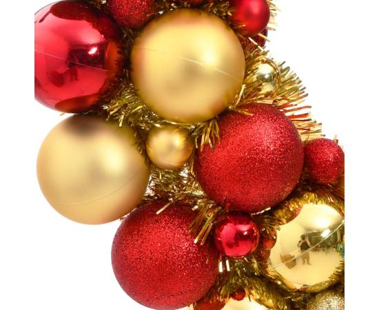 Coroană de crăciun, roși și auriu, 45 cm, polistiren, 3 image