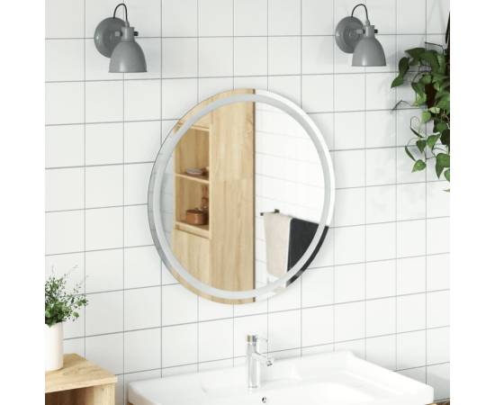 Oglindă de baie cu led, 70 cm, rotundă