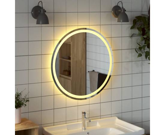 Oglindă de baie cu led, 70 cm, rotundă, 3 image