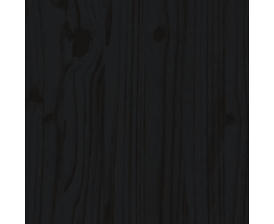 Strat înălțat de grădină, negru, 119,5x40x39 cm, lemn masiv pin, 8 image