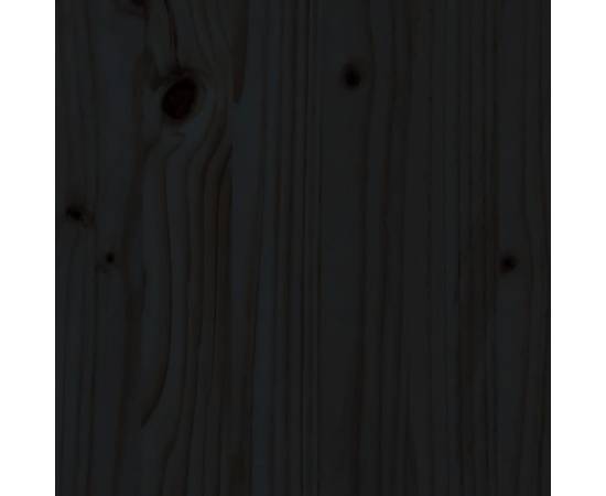 Taburete de bar, 2 buc., negru, 40x36x75 cm, lemn masiv de pin, 8 image
