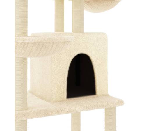 Ansamblu de pisici cu stâlpi din funie de sisal, crem, 180 cm, 6 image