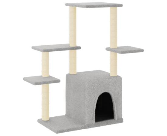 Ansamblu pisici, stâlpi din funie sisal, gri deschis, 97,5 cm, 2 image