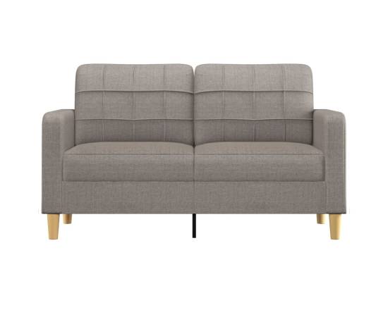 Canapea cu 2 locuri, gri taupe, 140 cm, material textil, 3 image