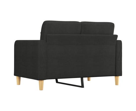 Canapea cu 2 locuri, negru, 120 cm, material textil, 5 image
