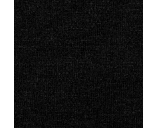 Canapea cu 2 locuri, negru, 120 cm, material textil, 7 image