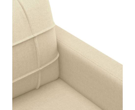 Canapea cu 3 locuri, crem, 180 cm, material textil, 6 image
