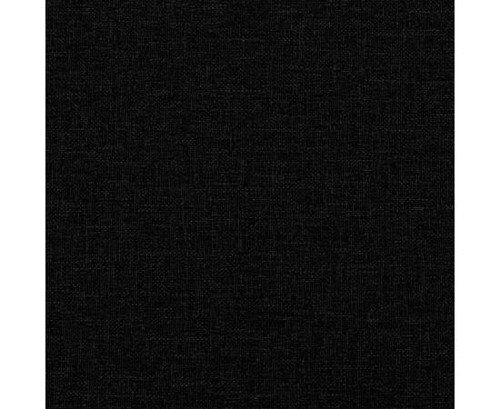 Canapea cu 3 locuri, negru, 180 cm, material textil, 7 image