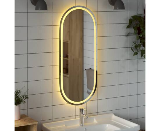 Oglindă de baie cu led, 100x45 cm, ovală, 3 image