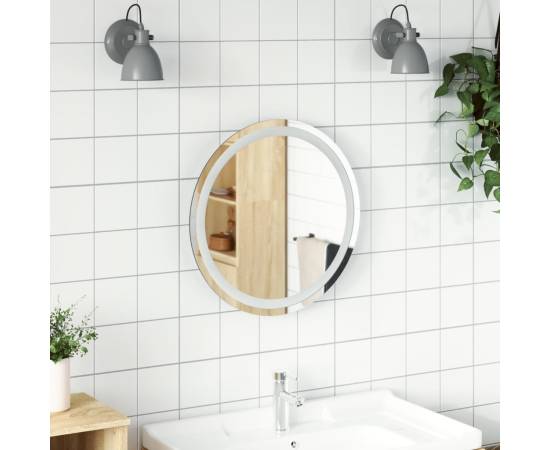 Oglindă de baie cu led, 50 cm, rotundă