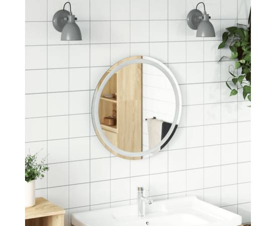 Oglindă de baie cu led, 60 cm, rotundă