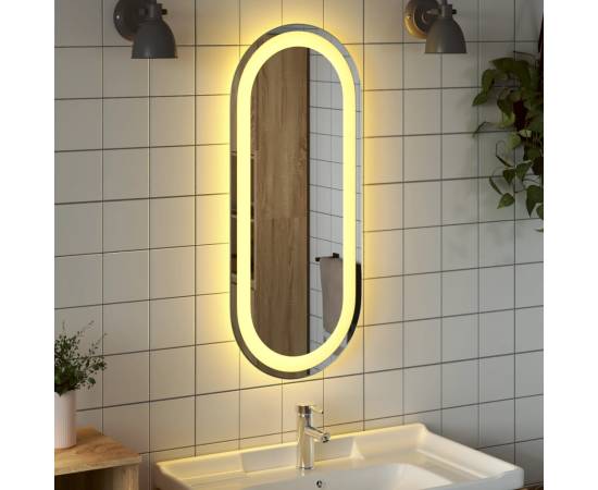 Oglindă de baie cu led, 70x30 cm, ovală, 3 image