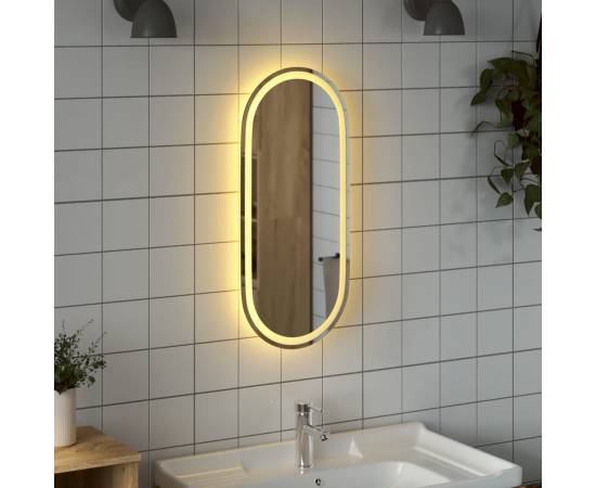 Oglindă de baie cu led, 80x35 cm, ovală, 3 image