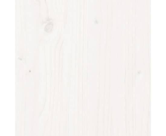 Taburete de grădină, 2 buc., alb, 40x36x45 cm, lemn masiv pin, 8 image