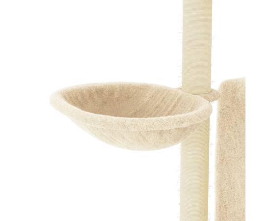 Ansamblu de pisici cu stâlpi din funie de sisal, crem, 96,5 cm, 7 image