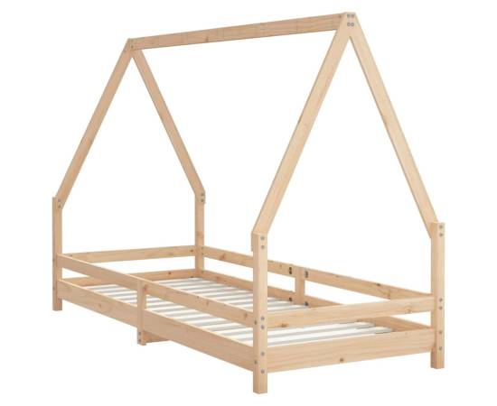 Cadru pat pentru copii, 90x200 cm, lemn masiv de pin, 6 image