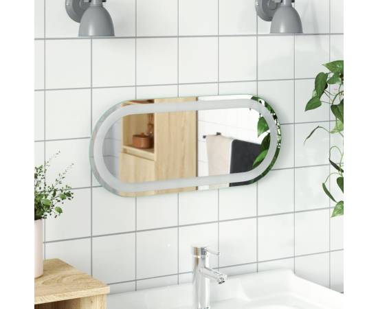 Oglindă de baie cu led, 60x25 cm, ovală