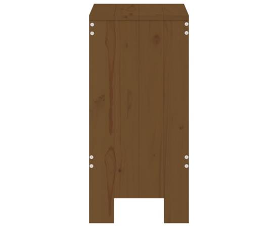 Taburete de bar 2 buc. maro miere 40x36x75 cm lemn masiv de pin, 5 image
