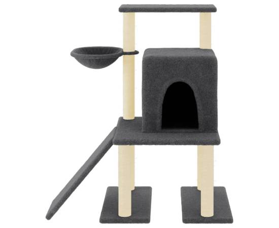 Ansamblu de pisici, stâlpi din funie sisal, gri închis, 96,5 cm, 3 image