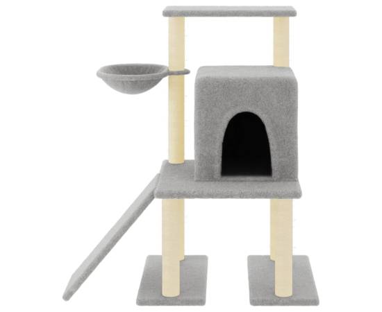 Ansamblu pisici, stâlpi din funie sisal, gri deschis, 96,5 cm, 3 image