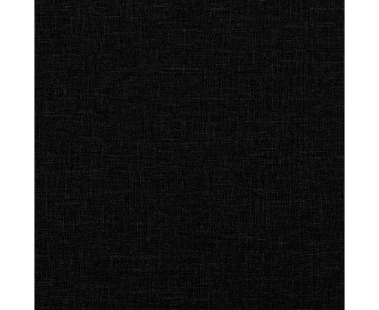 Pat de zi cu saltea, negru, 90x200 cm, textil, 11 image