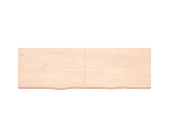Blat de masă, 160x50x6 cm, lemn masiv de stejar netratat, 3 image