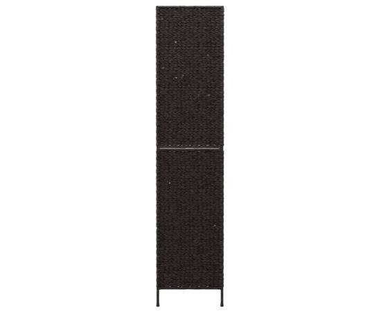 Paravan de cameră cu 4 panouri negru 163x180 cm, zambilă de apă, 5 image